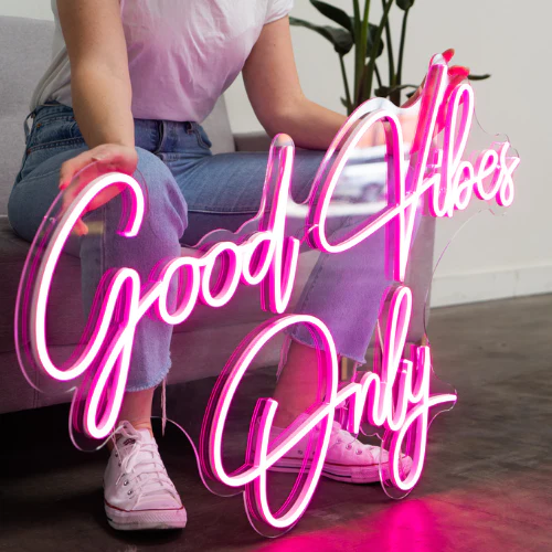 good vibes only neon sign