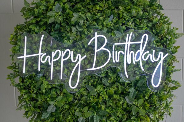 happy birthday neon sign