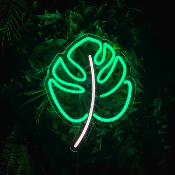 new leaf neon sign