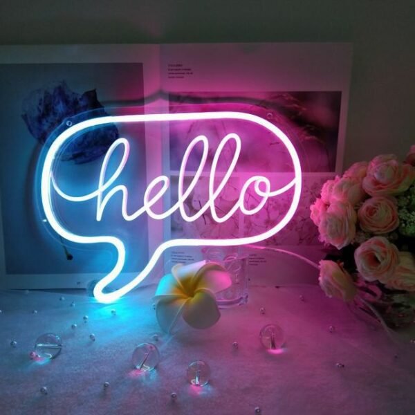 hello neon sign