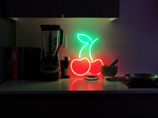 cherry neon sign