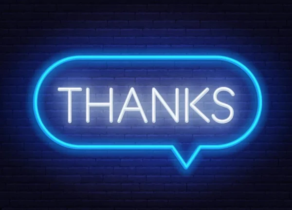 Thanks Neon Sign