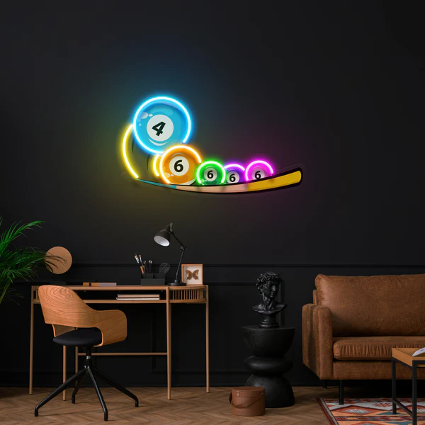 Billiard, Pool, Snooker Decor Artwork Led Neon Sign Light