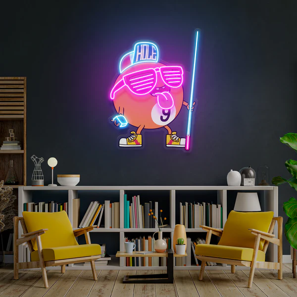 Billiards Room Decor,  Artwork Led Neon Sign Light
