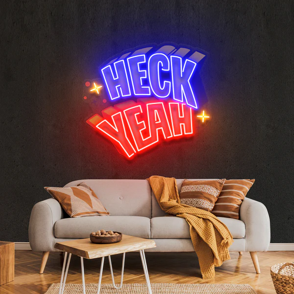 Heck Yeah Artwork Led Neon Sign Light