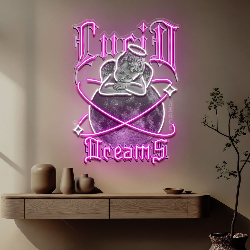 Dreamy Cupid Dreams Collapse Art LED Neon Sign Light Pop Art Sale price$199.50 Regular price$335 Save 40% - Image 2