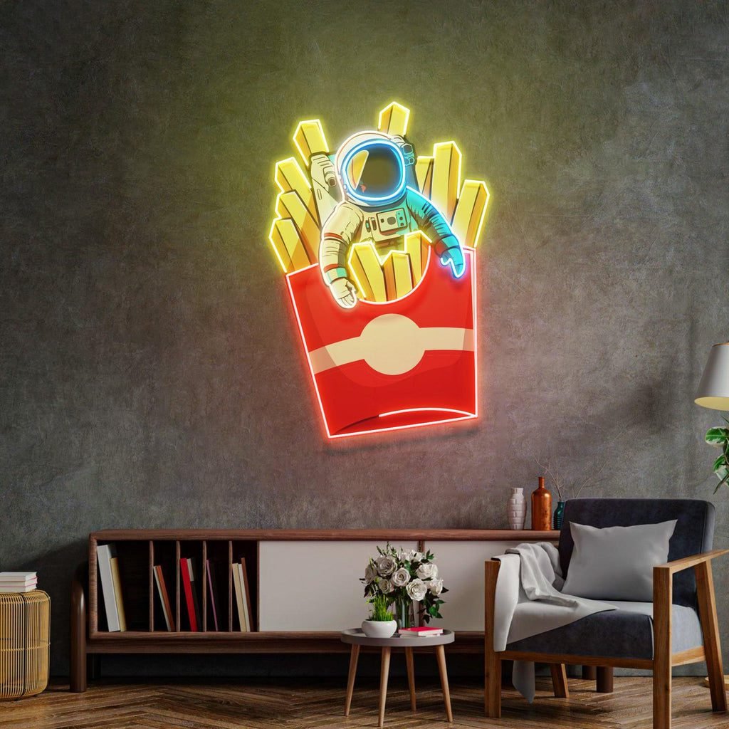 Astronaut on Chips Led Neon Acrylic Artwork Sale price$201 Regular price$335 Save 40%