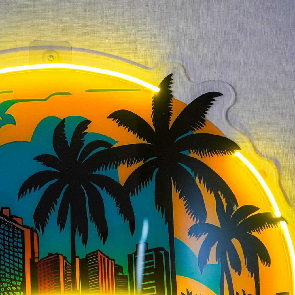 Car The Sunset LED Neon Sign Light Pop Art - Image 2