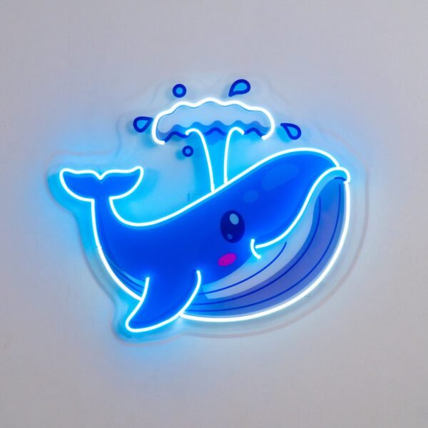 Baby Whale Spout LED Neon Sign Light Pop Art
