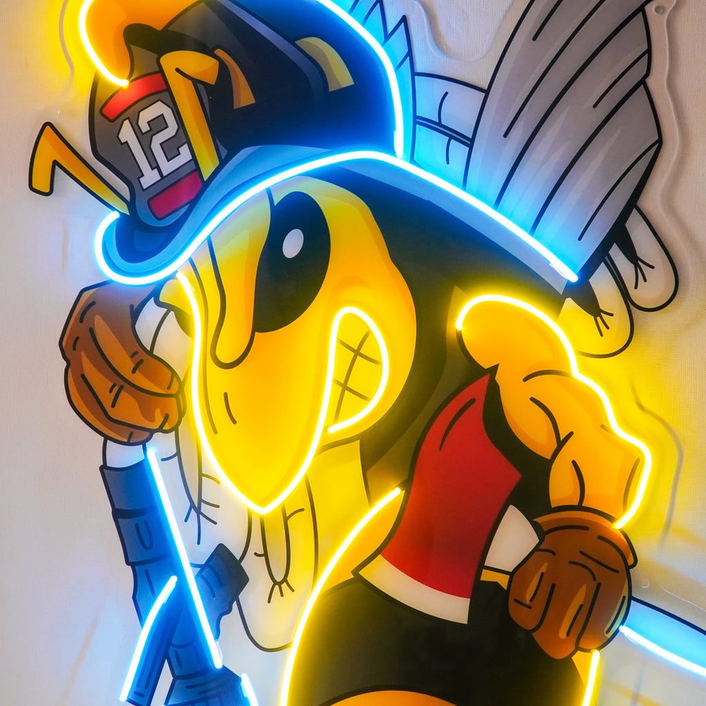 Bee Firefighters LED Neon Sign Light Pop Art - Image 2