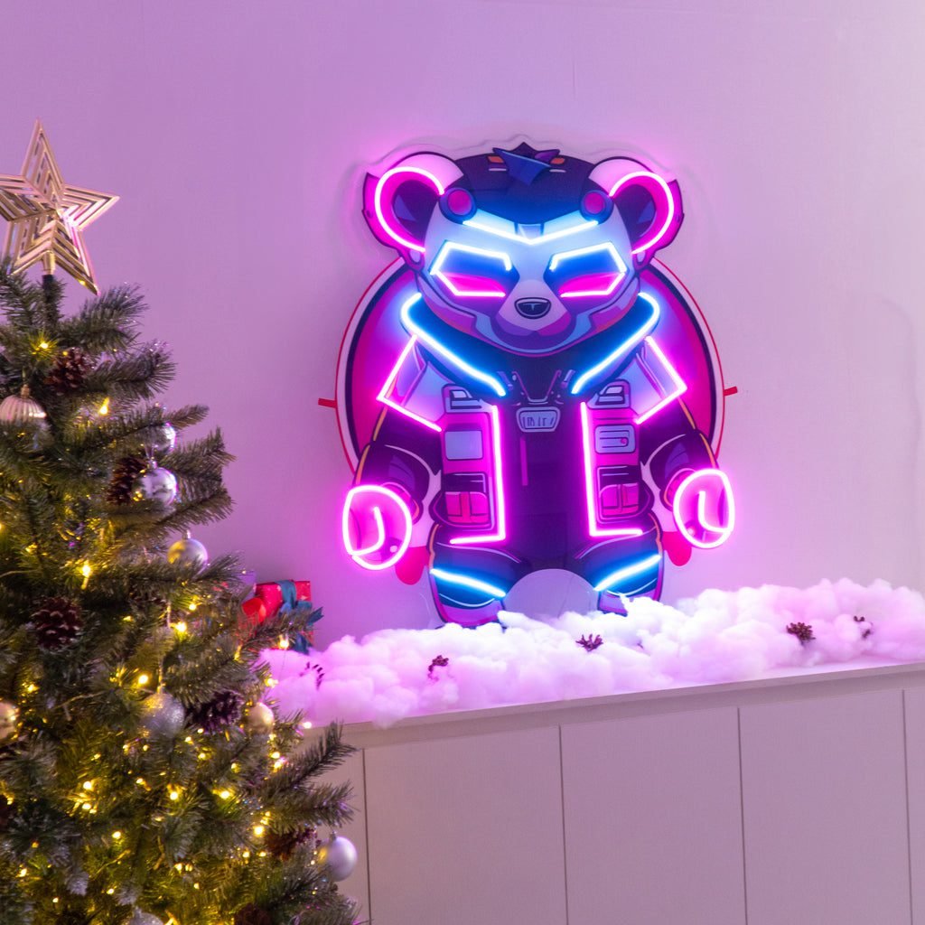 Cyberpunk Panda LED Neon Sign Light Pop Art - Image 3