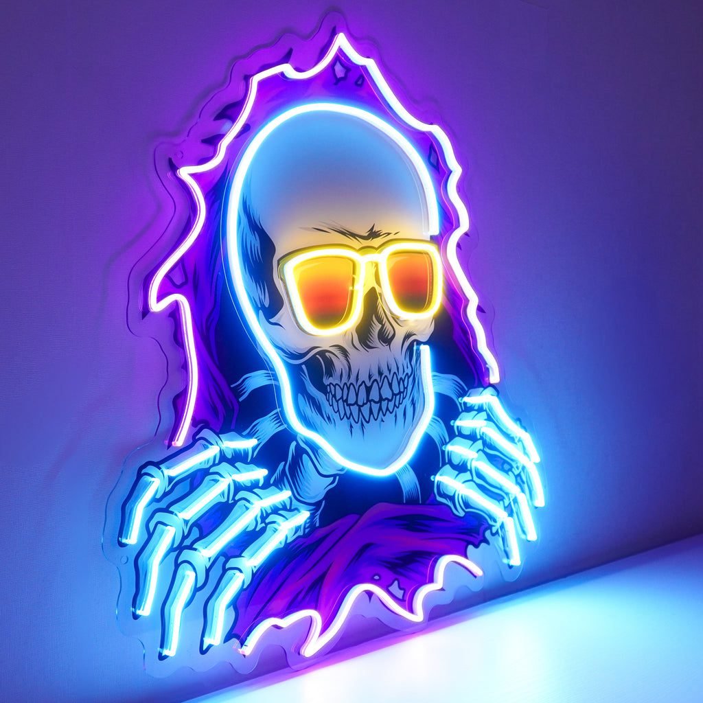 Skull Hole LED Neon Sign Light Pop Art - Image 3
