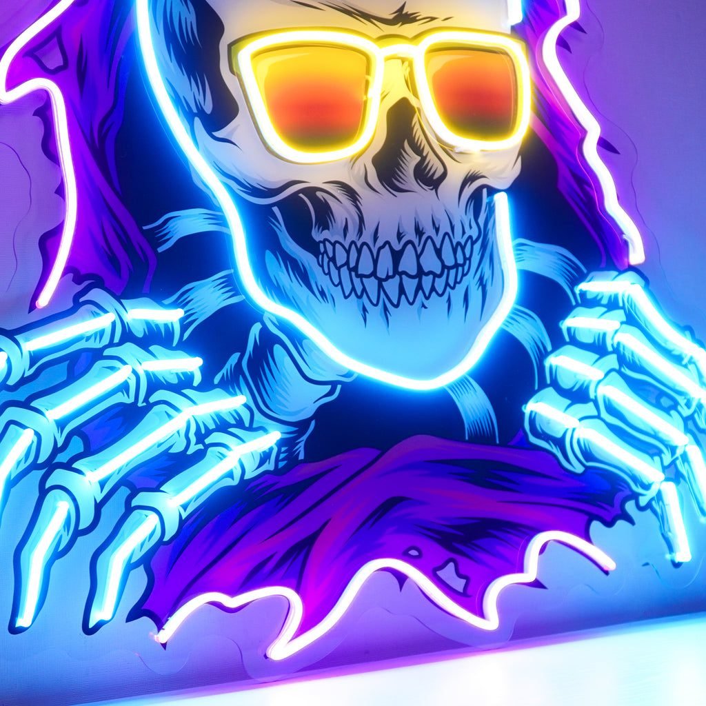 Skull Hole LED Neon Sign Light Pop Art - Image 4