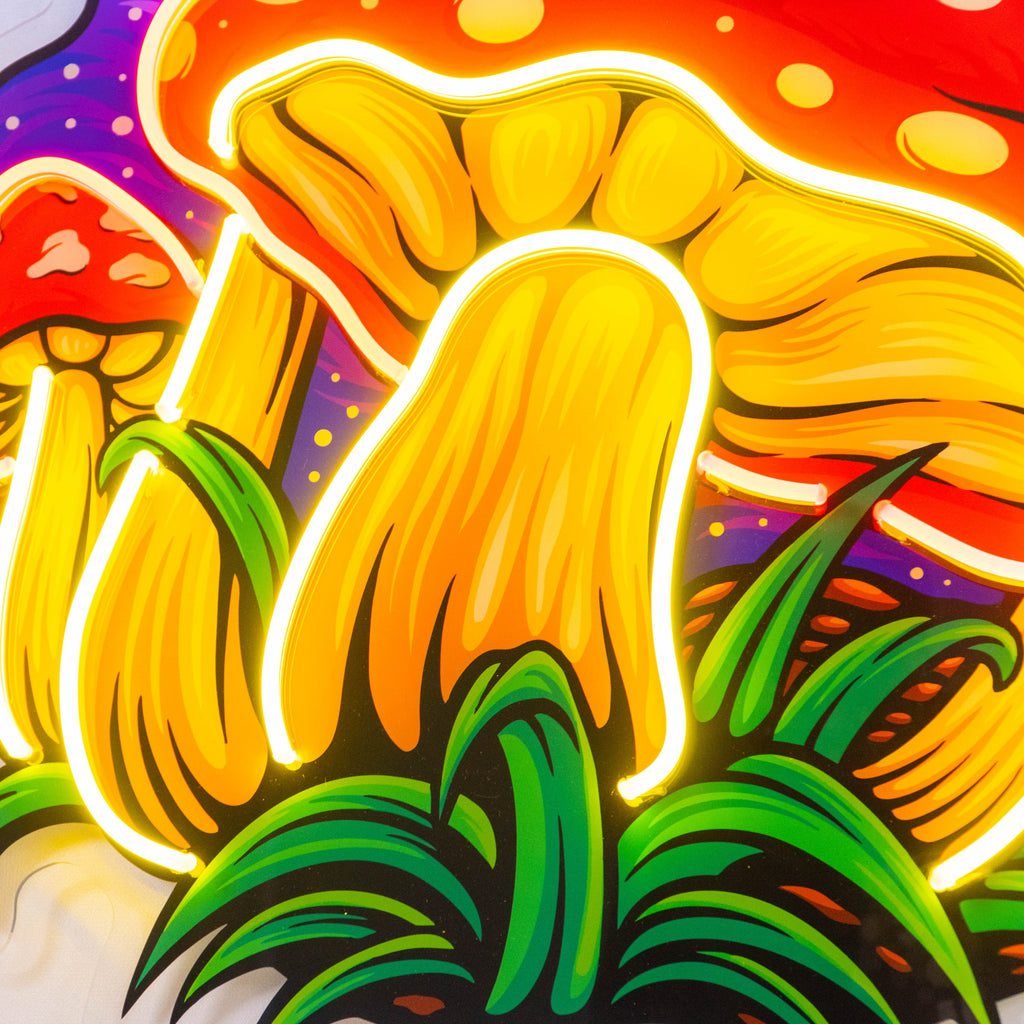 Psychedelic Eye Mushroom LED Neon Sign Light Pop Art - Image 3