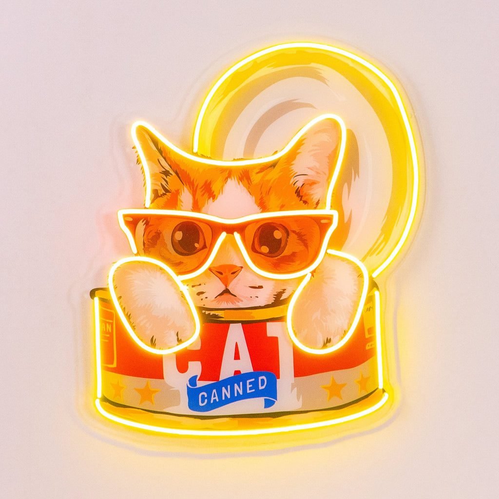 Cat Food LED Neon Sign Light Pop Art