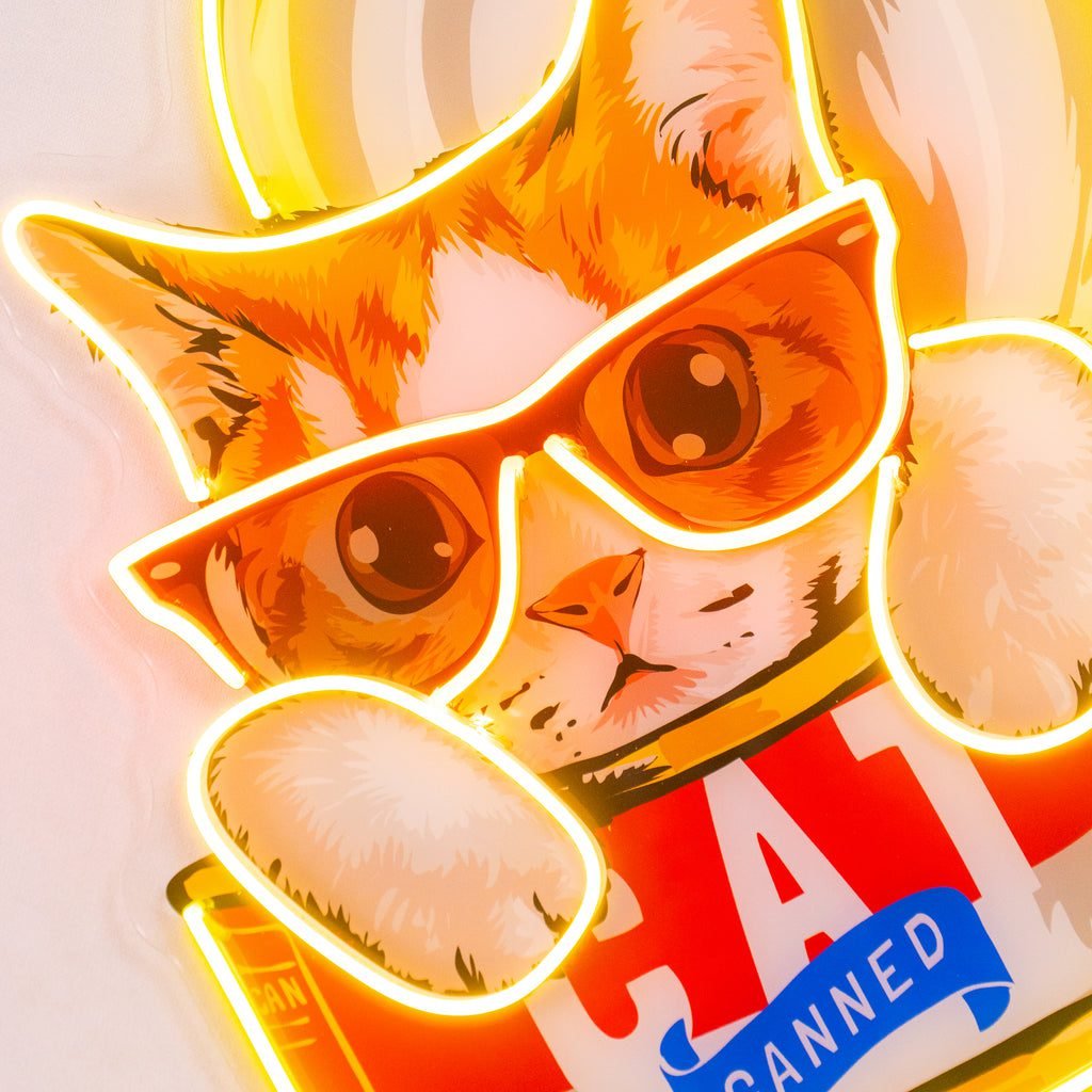 Cat Food LED Neon Sign Light Pop Art - Image 3
