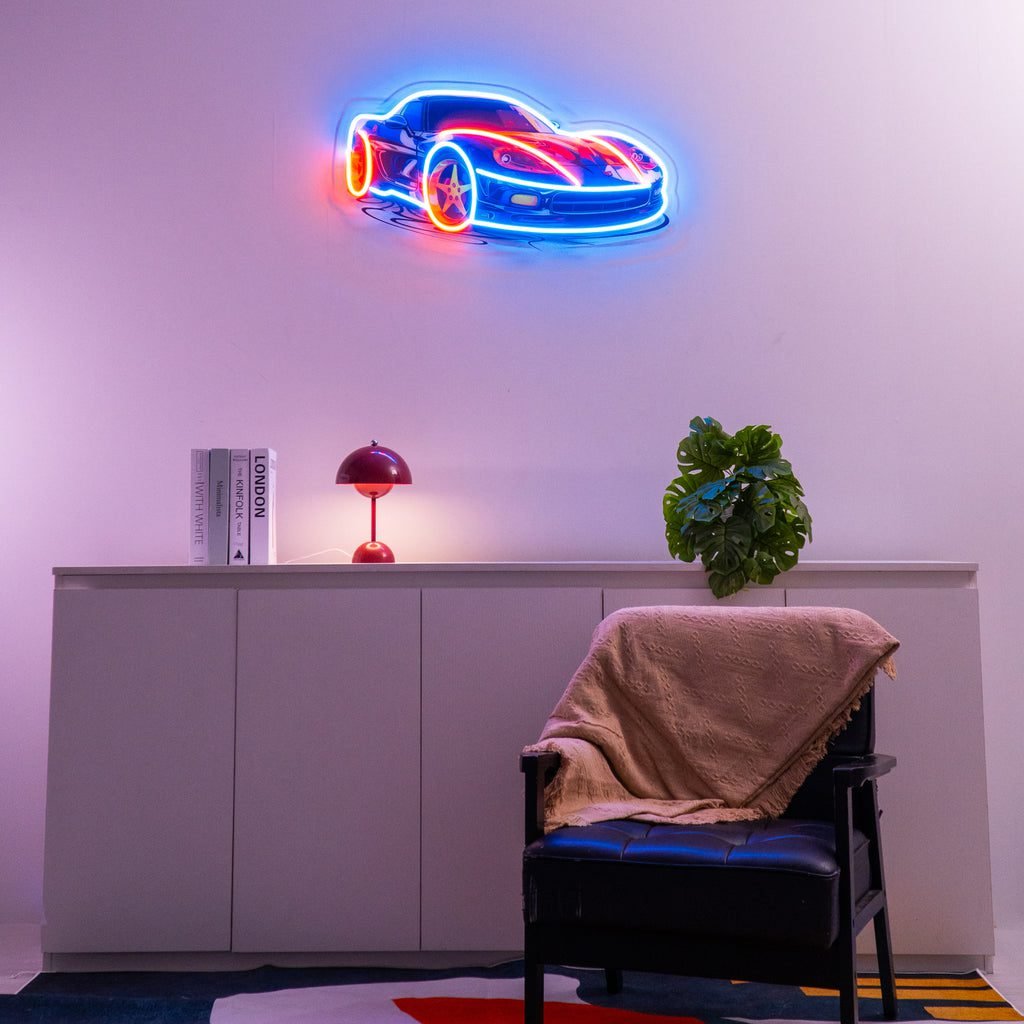Sports Car LED Neon Sign Light Pop Art - Image 4