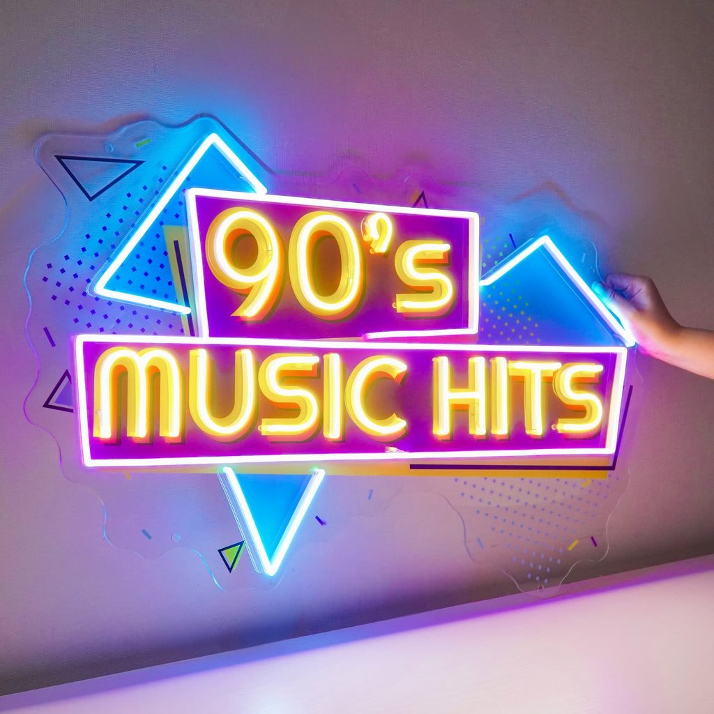 90s Music Hits Led Neon Acrylic Artwork