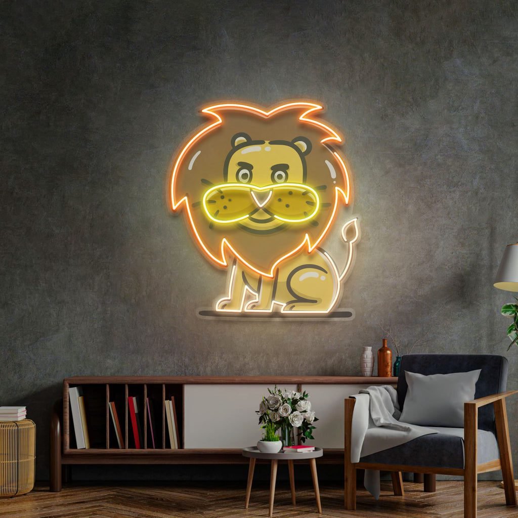 Stupid Lion LED Neon Sign Light Pop Art - Image 3