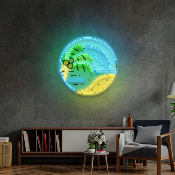 Sandy Beach LED Neon Sign Light Pop Art