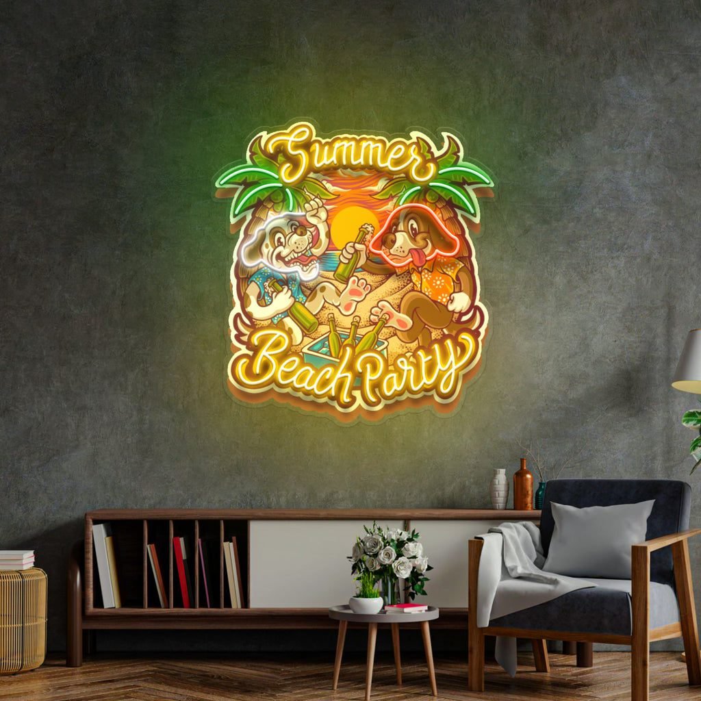 Summer Beach Party LED Neon Sign Light Pop Art - Image 4