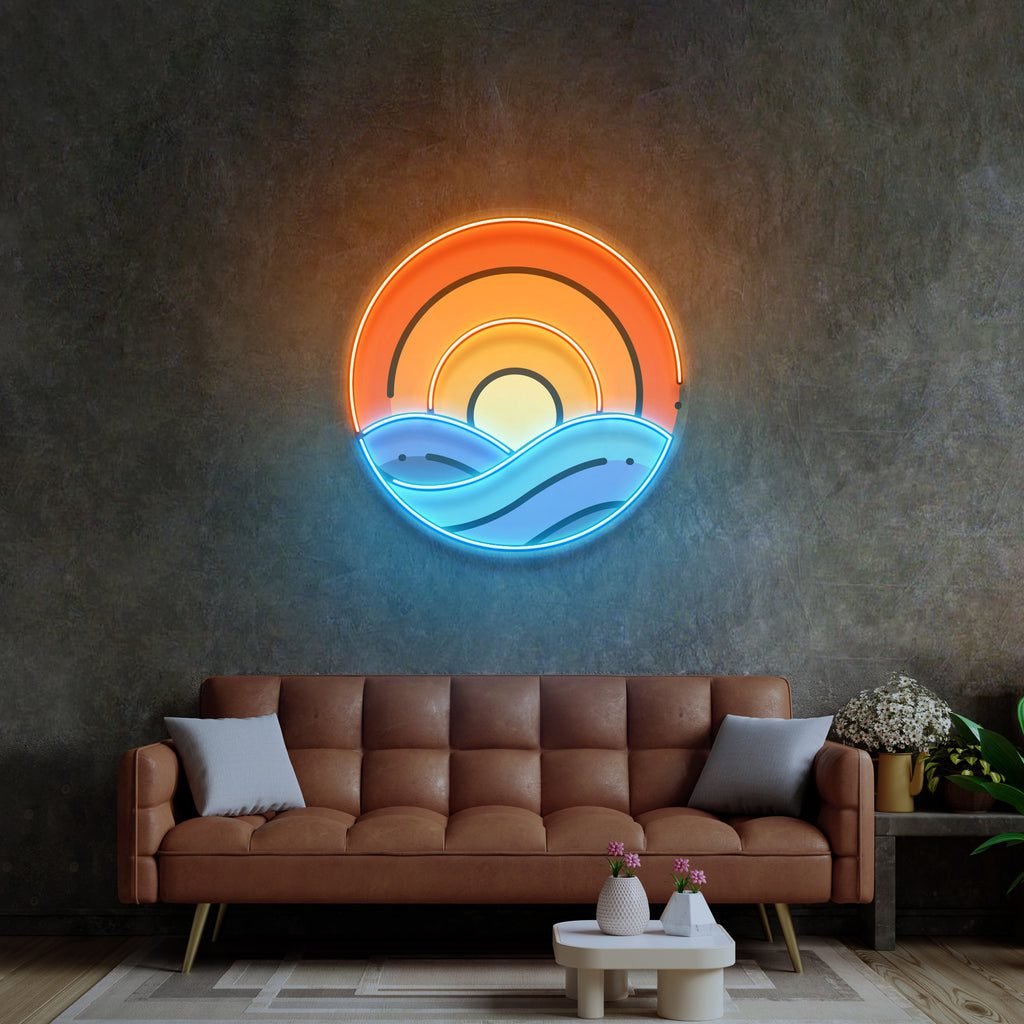 Sunset On Ocean LED Neon Sign Light Pop Art - Image 2