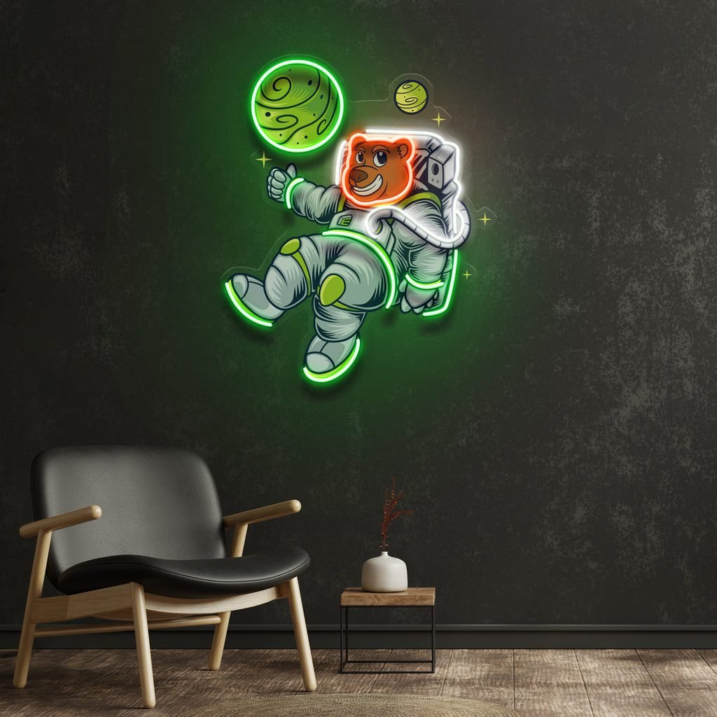 Bear Space LED Neon Sign Light Pop Art - Image 3