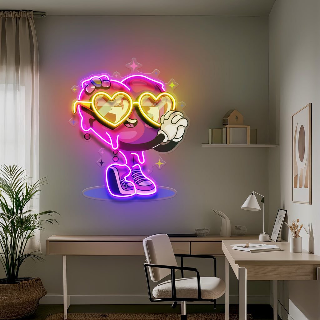 Lovely Heart LED Neon Sign Light Pop Art - Image 4