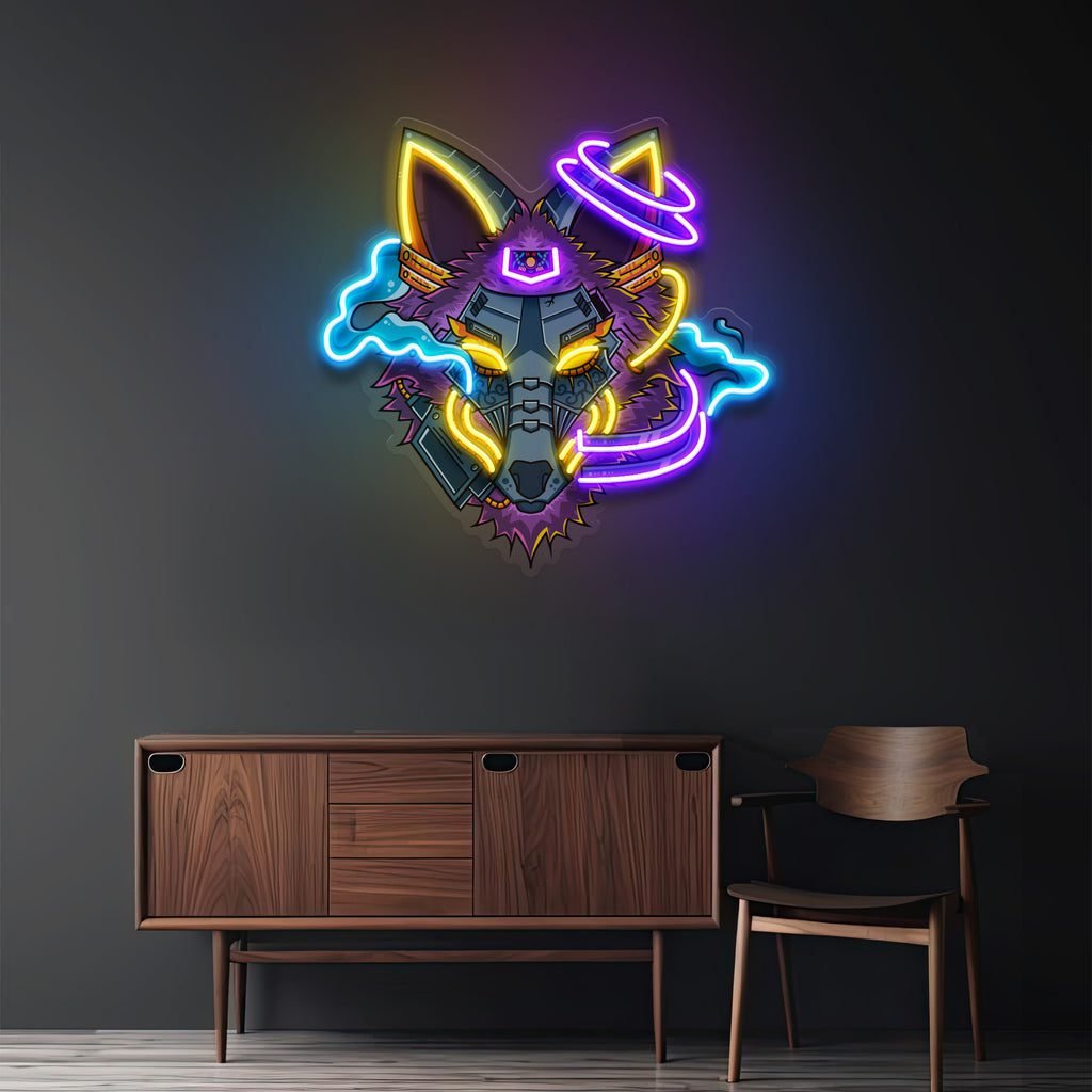 Wolf Robot LED Neon Sign Light Pop Art - Image 2
