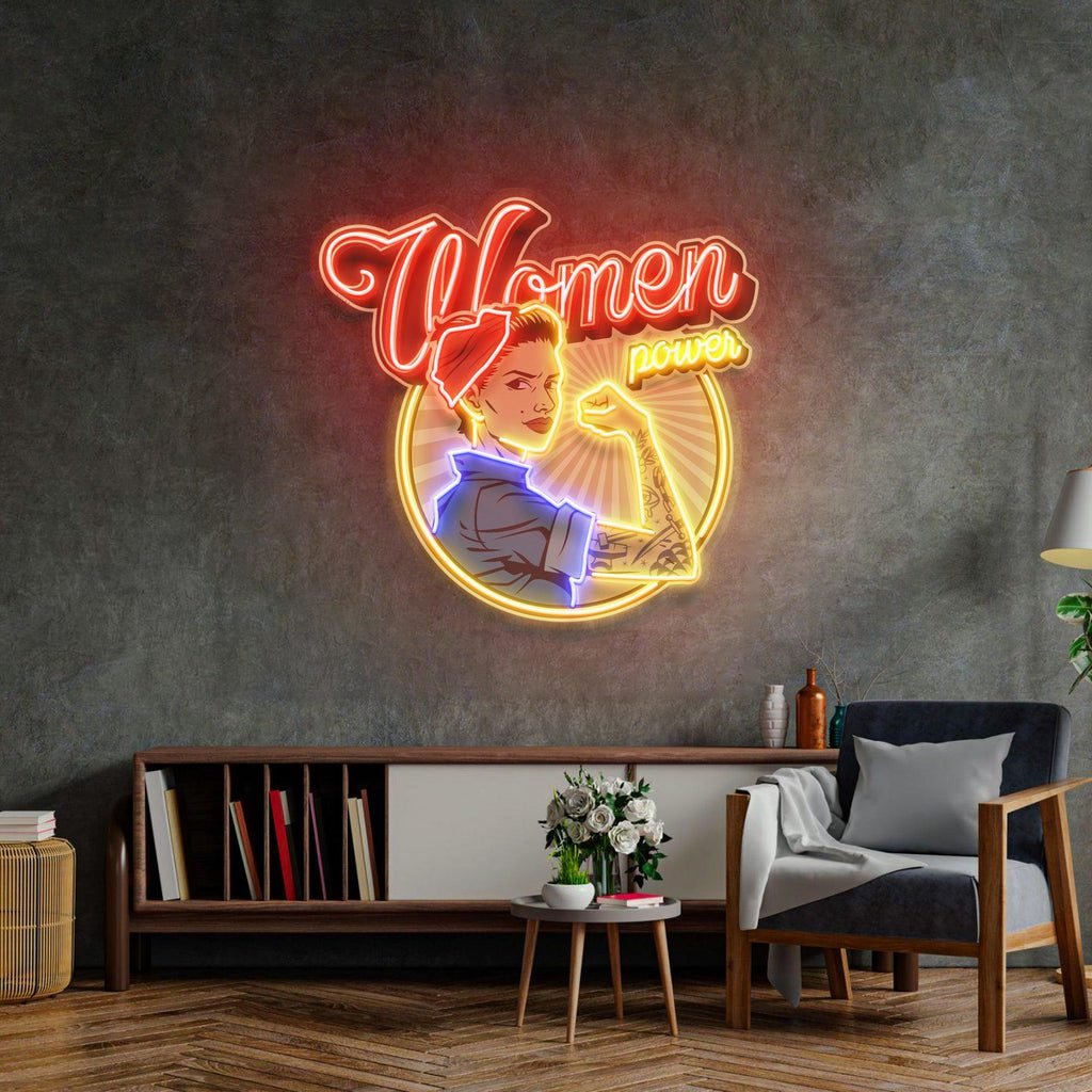 Women In Power Led Neon Acrylic Artwork - Image 3